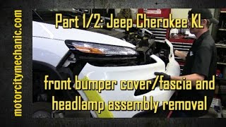 Part 1/2: Jeep Cherokee KL front bumper/fascia and headlamp assembly removal