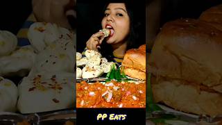 Steamed Momo Eating #shorts #youtubeshorts #ppeats #momos #pavbhaji #trending #viral