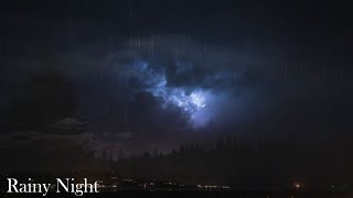 Sonneries d'orage lourd | Relaxing Rain, Thunder & Lightning Ambience for Sleep | HD Nature Video