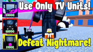 I Used Only TV Units! Got New Godly Unit In Toilet Tower Defense Roblox!