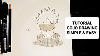 TUTORIAL GOJO DRAWING SIMPLE & EASY | BY AHMAD DANI