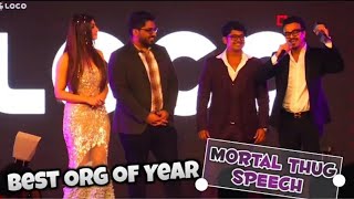 S8UL wins E-sports ORG of Year | Mortal Thug Rewarded ❤️🚀