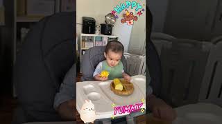 Baby Learning Videos | Hungry Baby Madness! Watch This 13-Month-Old Eat Like a Pro .Guess #shorts