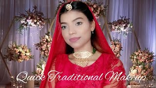 TRADITIONAL INDIAN MAKEUP TUTORIAL | EASY NATURAL MAKEUP LOOK | Jvstyle