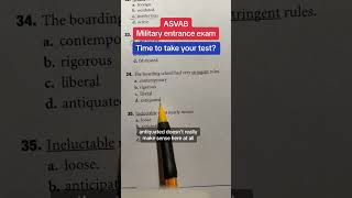 ASVAB AFQT Word Knowledge Vocab 34  #army #asvab