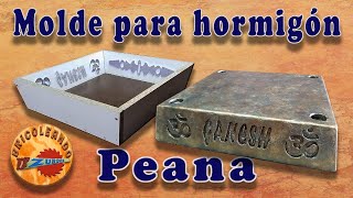 Como hacer un molde de hormigón con motivos. Peana.