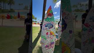 Signing his name on 2024 Pokémon World Championships Side Event at Hilton Hawaii #pokemon #surfboard