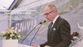 Helsinki-Vantaan laajennuksen peruskiven muuraus | Finavia