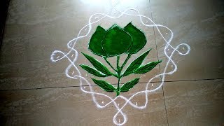 small, easy rangoli | Latest Rangoli | Simple Rangoli Designs