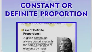 Law of constant proportion. Class 9. 10 sep