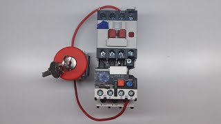 single switch on off dol starter connection|| emergency switch connection for Dol starter