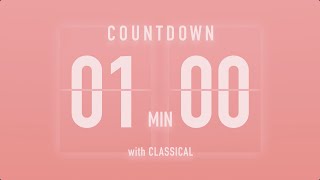 1 Min Countdown Timer with Classical Music ♪ Toccata in D minor - Bach