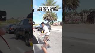 The moment Fousey stops traffic to dance!  #fousey  #fouseytube