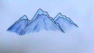 HOW TO  DRAW A SNOW MOUNTAIN