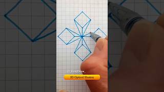 3D Optical Illusion Drawing Easy 🤔 ✎ #creative #3dart  #artwork #draw  #opticalillusion  #satisfying