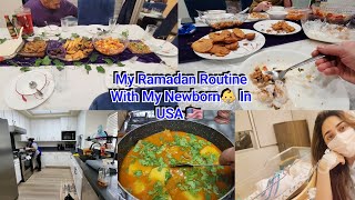 My Full Ramadan Routine In USA🇺🇸 Baby4👶 k Bad Life Bohat Tough Ho gai hai |SAS k liye Special Dinner