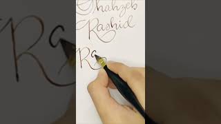 English calligraphy name Ramshah with speedball pen #viral #calligraphy #english #speedball #art