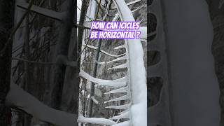 Sideways Icicles How?! #snow #icicles #noway #cool