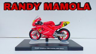 Diecast Custom CAGIVA 500cc RANDY MAMOLA Skala 1:18