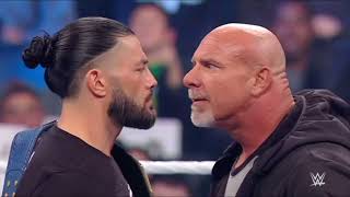 Goldberg vs roman reigns elimination chamber promo 2022