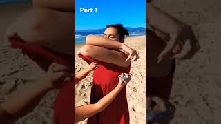 When she Cuts it off #short #viral #beach #cute #wedgie #bule