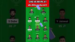 CHE vs RR Dream11 Team Prediction Today 2024