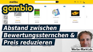 Gambio: Bewertungssternchen & Preis: Abstand reduzieren mit CSS