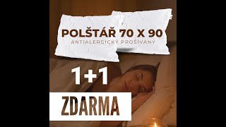 Polštář antialergický je krásně nadýchaný, jemný, vzdušný a nyní dokonce v akci 1+1 ZDARMA 😍| EMI