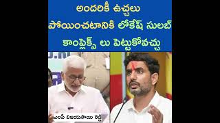 Vijay Sai Reddy on lokesh comments in Ganavaram meeting