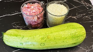 КАБАЧОК + РИС +ФАРШ! Это такая ВКУСНЯТИНА, невозможно устоять! Самый лучший рецепт БЕЗ Муки