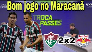 Empate em bom jogo no Maracanã. Flu 2x2 Bragantino. @acimadtrubronegro