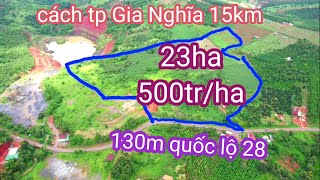 Bán 23ha đất đỏ đẹp.ôm 130m mặt lộ 28, chỉ 500tr/ha