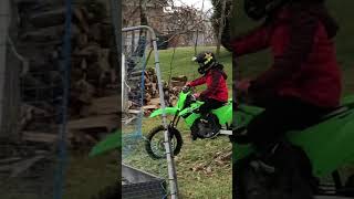 Learning to ride new KX 85