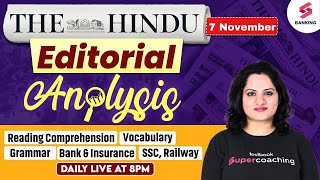 The Hindu Editorial Analysis | 7th November, 2024 | Vocab, Grammar, Reading, Skimming-Harshita Ma'am