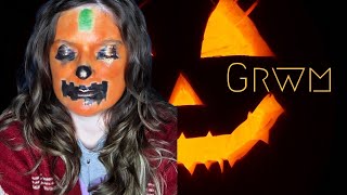 Pumpkin face, get ready with me