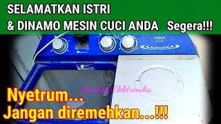 Cara menangani Mesin Cuci Nyetrum saat digunakan lakukan hal ini