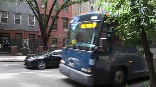 Greyhound bus along West 40th Street