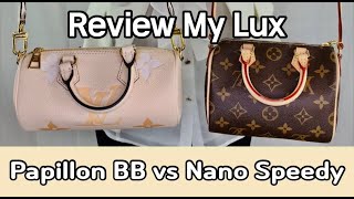 Smaller than I expected - Papillon BB / vs Nano Speedy / Louis Vuitton mini bags