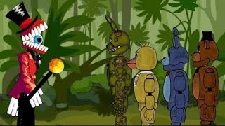 Caine vs Freddy Fazbear, Springtrap, Chica, Bonnie (DC2)