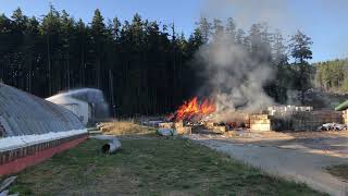 Fire breaks out at Augusta Recyclers in Powell River on July 27