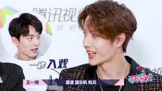 ♡. 【Eng sub】【王一博 Wang Yibo × 肖战 Xiao Zhan】【BJYX】《 陈情令》专访 王一博稱肖戰入戲太深，自認少年感比不過肖戰