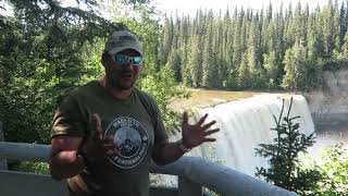 Checking out the very cool Lady Evelyn Falls in the Northwest Territories with North Star Adventures