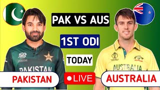 🔴Live: Pakistan vs Australia 1st Odi Match Live | AUS vs PAK 1st Odi Live Score and Hindi commentary