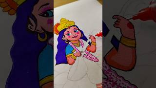 Cute Ma saraswati drawing 😍💜| जय मां सरस्वती| #shorts #trending #viral #Saraswatipujo