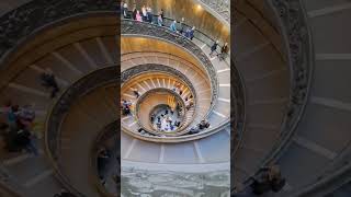 The Spiral staircase of the Vatican 's Museum #shortvideo #Museum #staircase