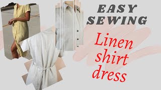 Linen shirt dress / Sewing tutorial