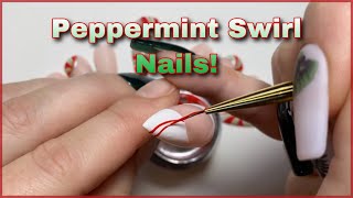 How to paint Peppermint Swirl Nails!