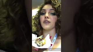 Camren Bicondova Selina Kyle Gotham   Camren doing what she does best  Eating