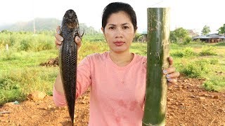 Awesome Cooking Fish In Bamboo Tube -  Cook Fish In Bamboo Tube -  Village Food Factory