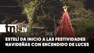 Estelí se llena de color con encendido de luces navideñas en el parque central 16 de julio